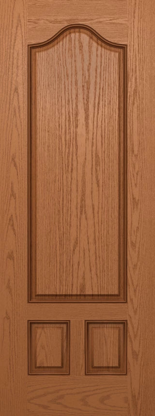 SLAB: Fiberglass Oak WG Texture 3/4 Gothic Panel over 2-Panel No Cutout DRG3080 (unfinished)