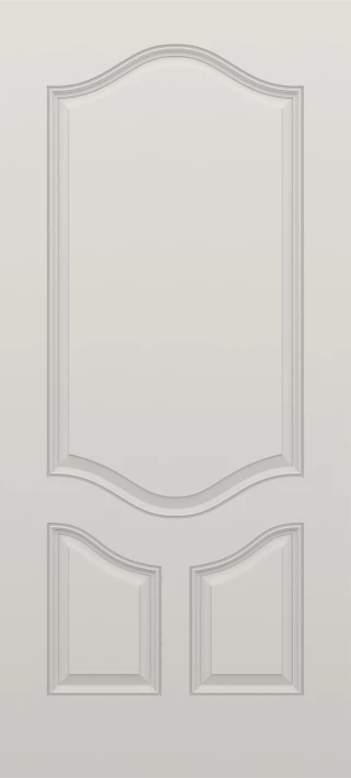 SLAB: Fiberglass Smooth 3-Panel 3/4 Oval Over 2-Panel Raised Architectural DRS3P (unfinished)