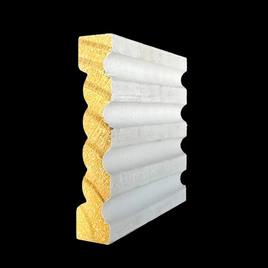 Casing: FLUTED / BEAD CSG 3 1/2 Primed Finger Joint Pine (11/16"x 3-1/2") x 17'