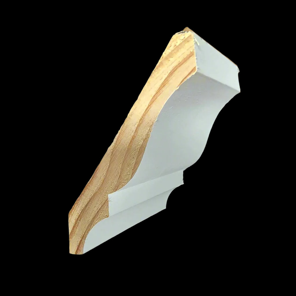 Crown: 49 3 5/8 Primed Finger Joint Pine (9/16"x3-5/8") 8' or 16'