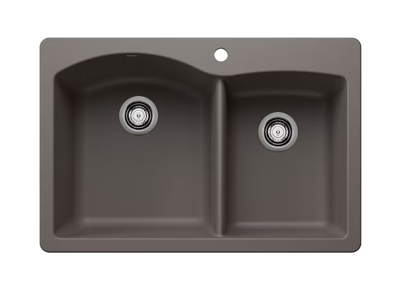 PROHS - Kitchen Sinks - Blanco Diamond 60-40 Double Bowl Granite Composite Kitchen Sink