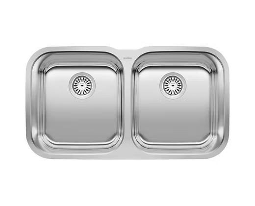 PROHS - Kitchen Sinks - Blanco Stellar 50-50 Stainless Steel Undermount Kitchen Sink