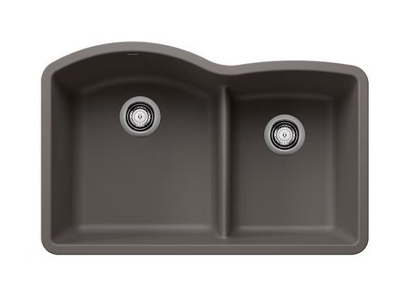 PROHS - Kitchen Sinks - Blanco Diamond Low Divide 60-40 Granite Composite Kitchen Sink