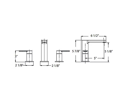 PROHS - Vanity Faucet - HUNTINGTON BRASS Tazio Widespread Vanity Faucet
