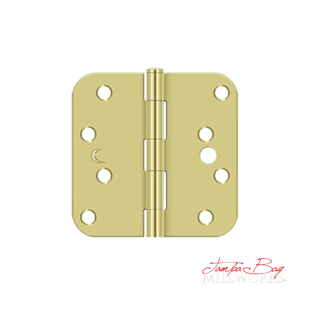 DOOR HARDWARE:Hinge 4" Bright Brass 5/8 R EA