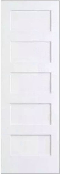 Slab:Primed MDF 5-Panel Shaker Primed Slab