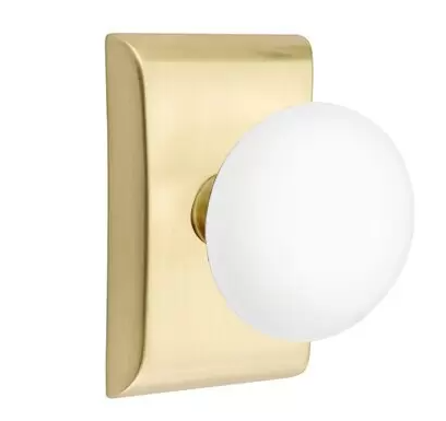 Emtek 5211 Privacy Porcelain Door Knob with Neos Rosette