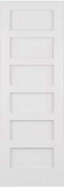 Slab:Primed MDF 6-Panel Shaker Primed Slab