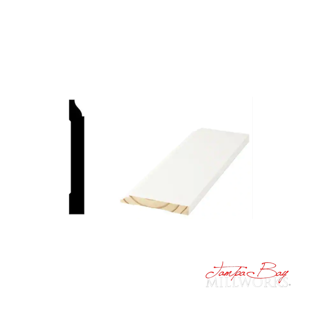 Base: 620 4 1/4 Primed Finger Joint Pine (9/16"x4-1/4") 8' or 16'