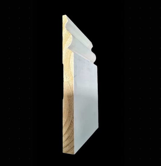 Base: 725 7 1/4 Primed Finger Joint Pine (11/16" x 7-1/4") 8' x 16'