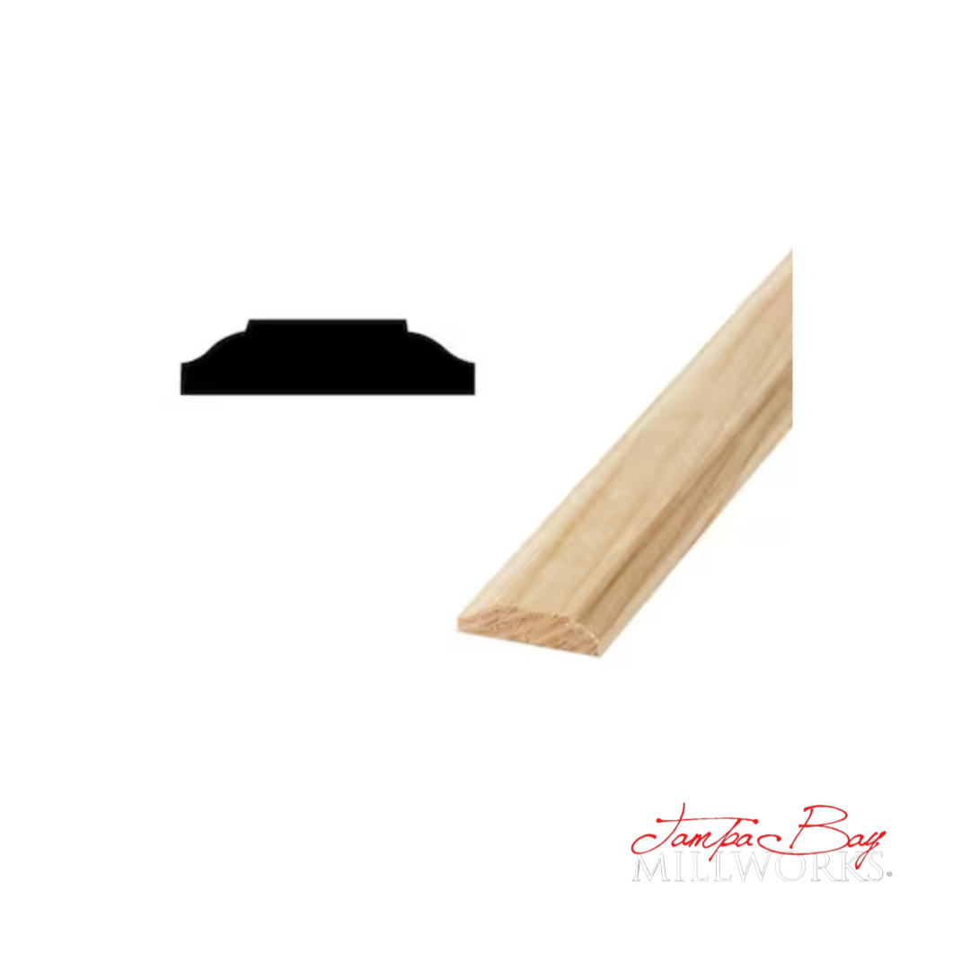 Clear Pine: 998 Mullion 3/8" x 1-1/8" - 8' Length