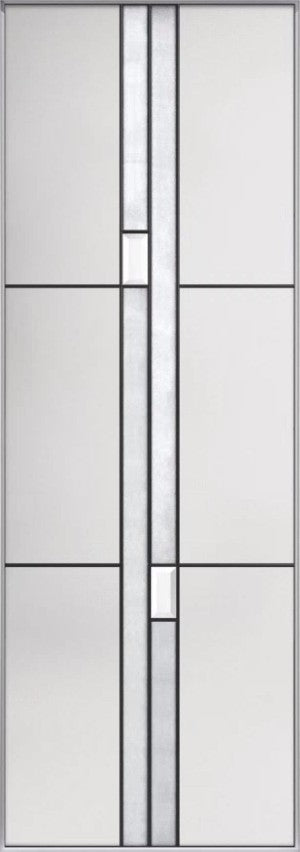 Door Glass Insert:Aspire Black Patina - Non-Impact - 1-3/4"