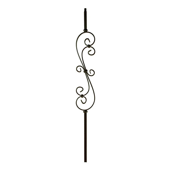 MEGA-601 2881 MEGA Series Skinny Scroll Baluster 3/4" Sq. *use with 3/4 "shoes and knuckles