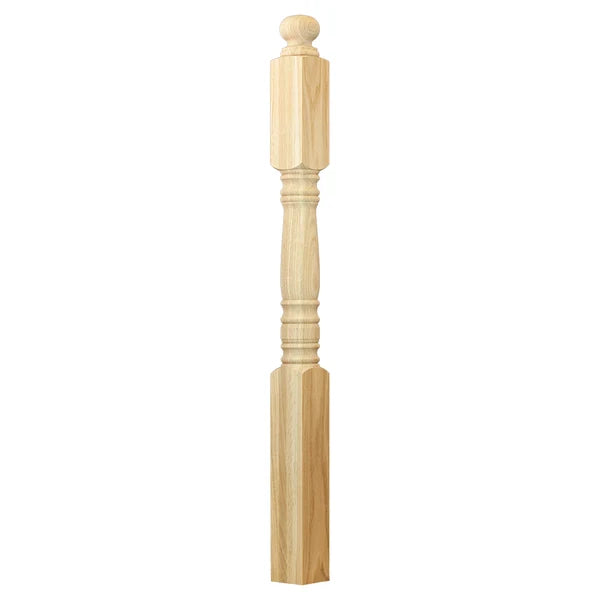 C-4001 Hampton Series Starting Newel Size 3-1/2" x 47-1/2", 9-1/2" Top Block