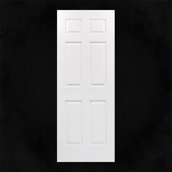 Slab: Colonist(SSC) Primed Molded 6-Panel Raised Textured Solid Core Slab 1 3/8"