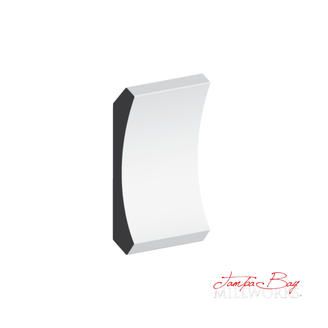 Crown: 4-1/4 Cove (3194) Primed Finger Joint Pine (3/4"x4-1/4") 8' or 16'