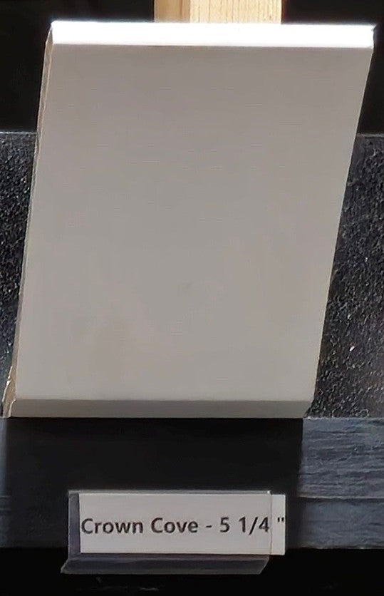 Crown: 5-1/4 Cove ( DM5 ) Primed Finger Joint Pine (3/4"x5-1/4") 8' or 16'