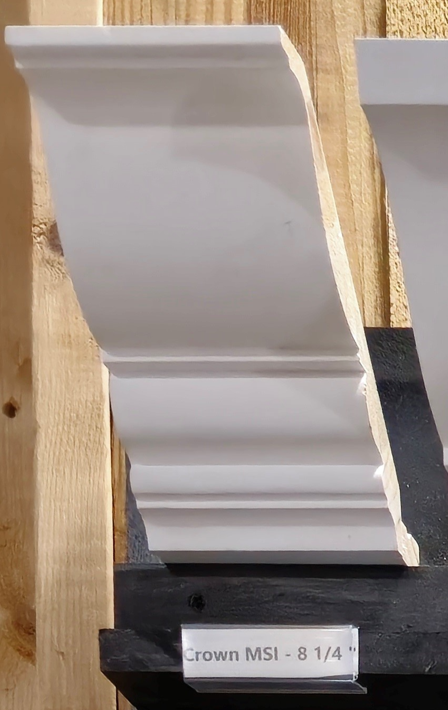 Crown: MSI 8 1/4 Primed Finger Joint Pine (1-1/8"x8-1/4") 8' or 16'