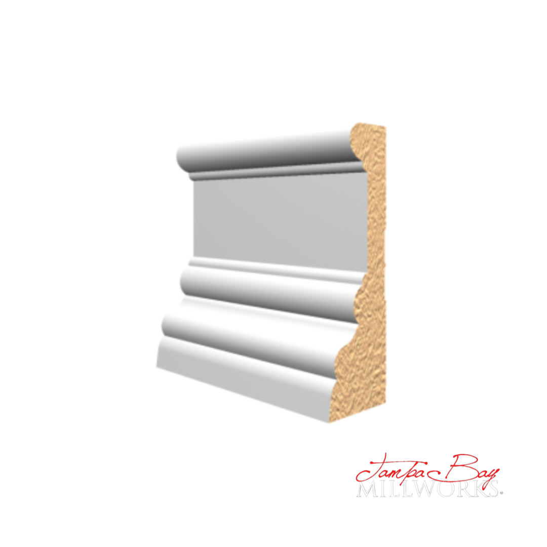 Casing: DH (Delta Howe) 3 1/2 Primed Finger Joint Pine (5/16"x3-1/2") 8.5' x 17'