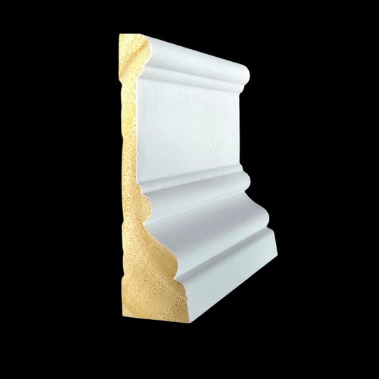 Casing: DH (Delta Howe) 3 1/2 Primed Finger Joint Pine (5/16"x3-1/2") 8.5' x 17'