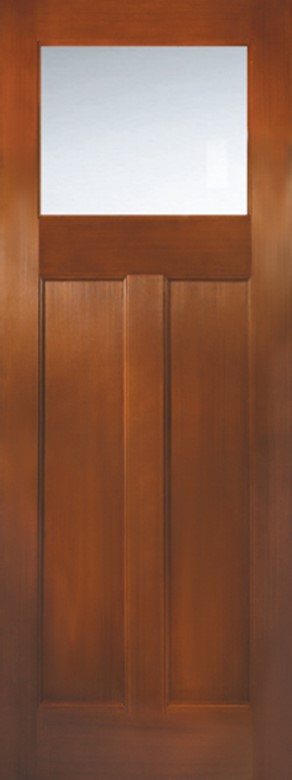 SLAB: Fiberglass Fir WG Texture 1-Lite Direct Glazed Clear Glass Craftsman Shaker DRF3C/DRF3C80 (unfinished)