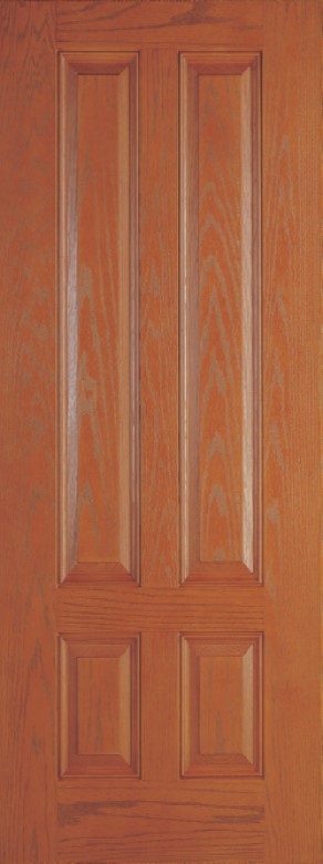 SLAB: Fiberglass Oak WG Texture 3/4 4-Panel 2x2 DRG49 (unfinished)