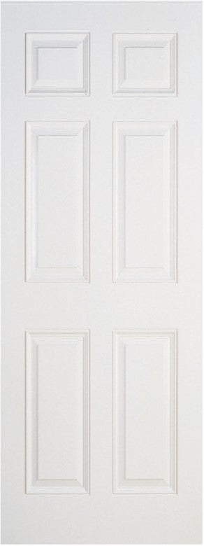 SLAB: Fiberglass Smooth 6-Panel Colonial Raised HVHZ-Impact DRS60I (unfinished)