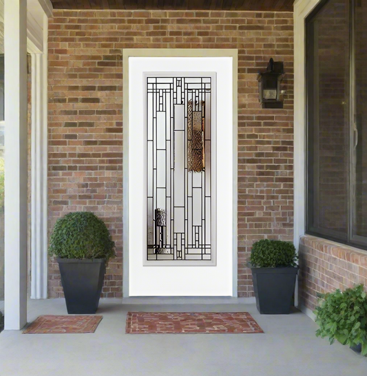 Pre-Hung Fiberglass Smooth w/Horizon Glass Insert 1-3/4" Plastpro FL# 17347