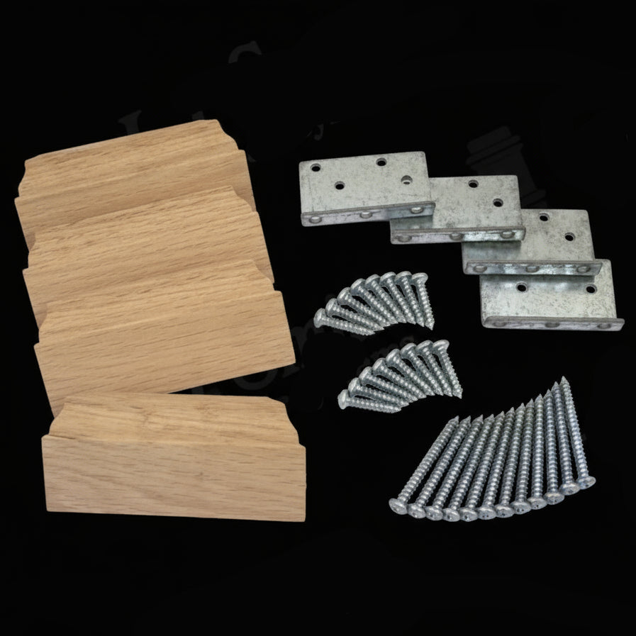 STAIR-PART: LJ-3019-O Red Oak Newel Post L Bracket