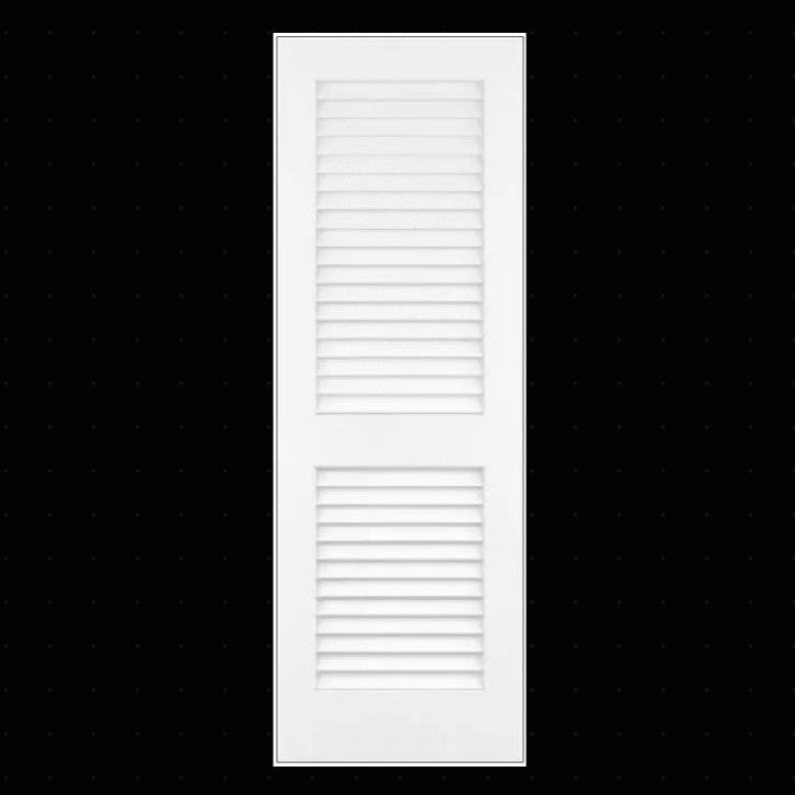 Slab: Primed MDF Smooth Plantation Louver Over Louver Slab