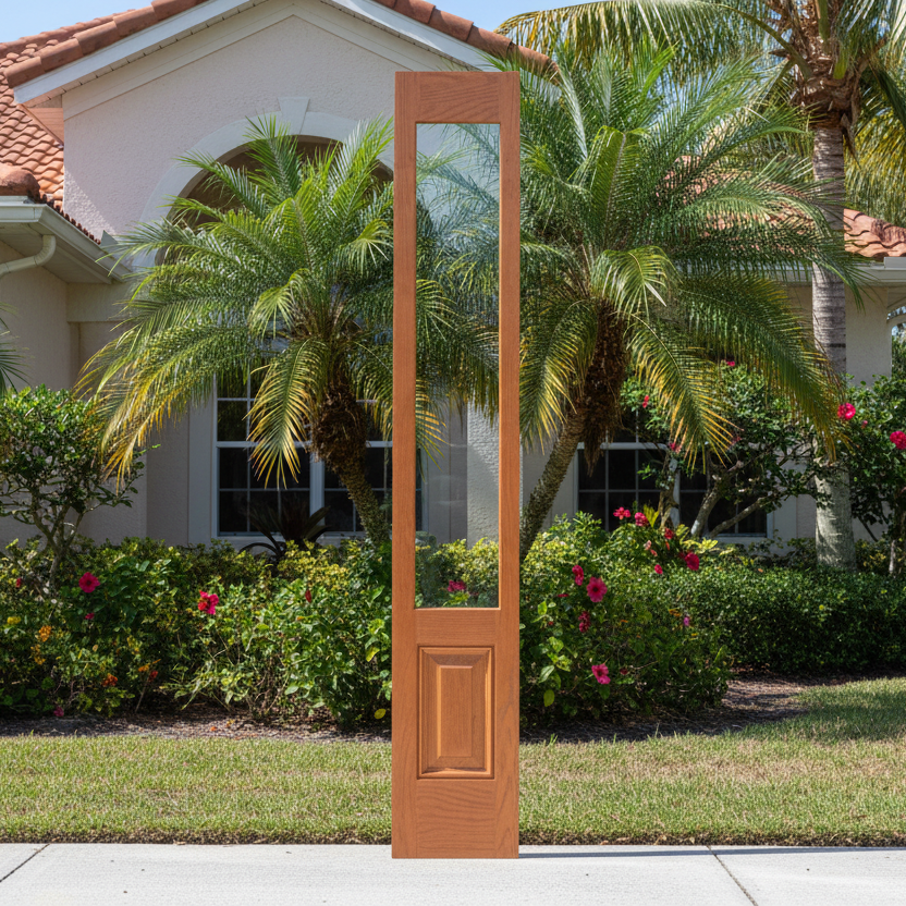 SLAB: Fiberglass Oak WG Texture cutout 7"x64" over 1-Panel SLG3080 (unfinished)