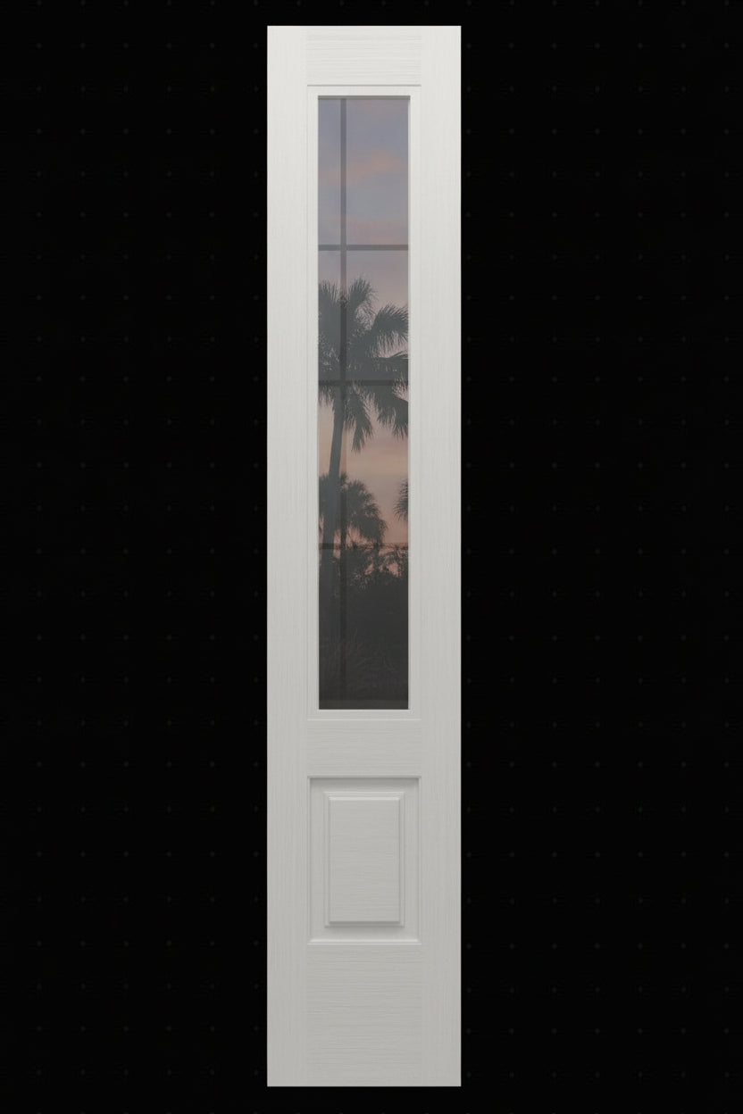 SLAB: Nova-90 Fiberglass Smooth 3/4-lite direct glazed Clear Low-E clear Non-Impact glass DRS1EL/DRS1EL80 (unfinished)