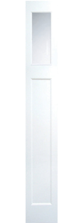 SLAB: Fiberglass Smooth Sidelite 1-Lite Craftsman Direct Glaze over 1-Panel Shaker SLS3C/SLS3C80 (unfinished)