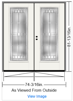 Pre-Hung Fiberglass Smooth w/ Sarantoga Glass and Nickel Caming ThermaTru