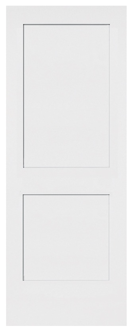 Slab: Monroe(SFR) Primed Molded 2-Panel Smooth Monroe Solid Core Slab 1 3/4" 20 min Fire Rated