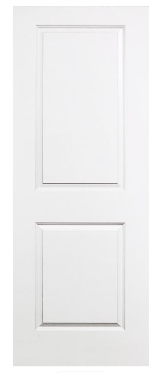 Slab: Carrara(SFR) Primed Molded Smooth 2-Panel Raised Squaretop Smooth Solid Core Slab 1-3/4" 20min Fire Rated