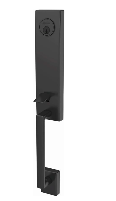 Schlage Handleset Exterior - Century - Matte Black