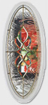 Door Glass Insert: Serenity Decorative Glass with Zinc Caming Non-Impact