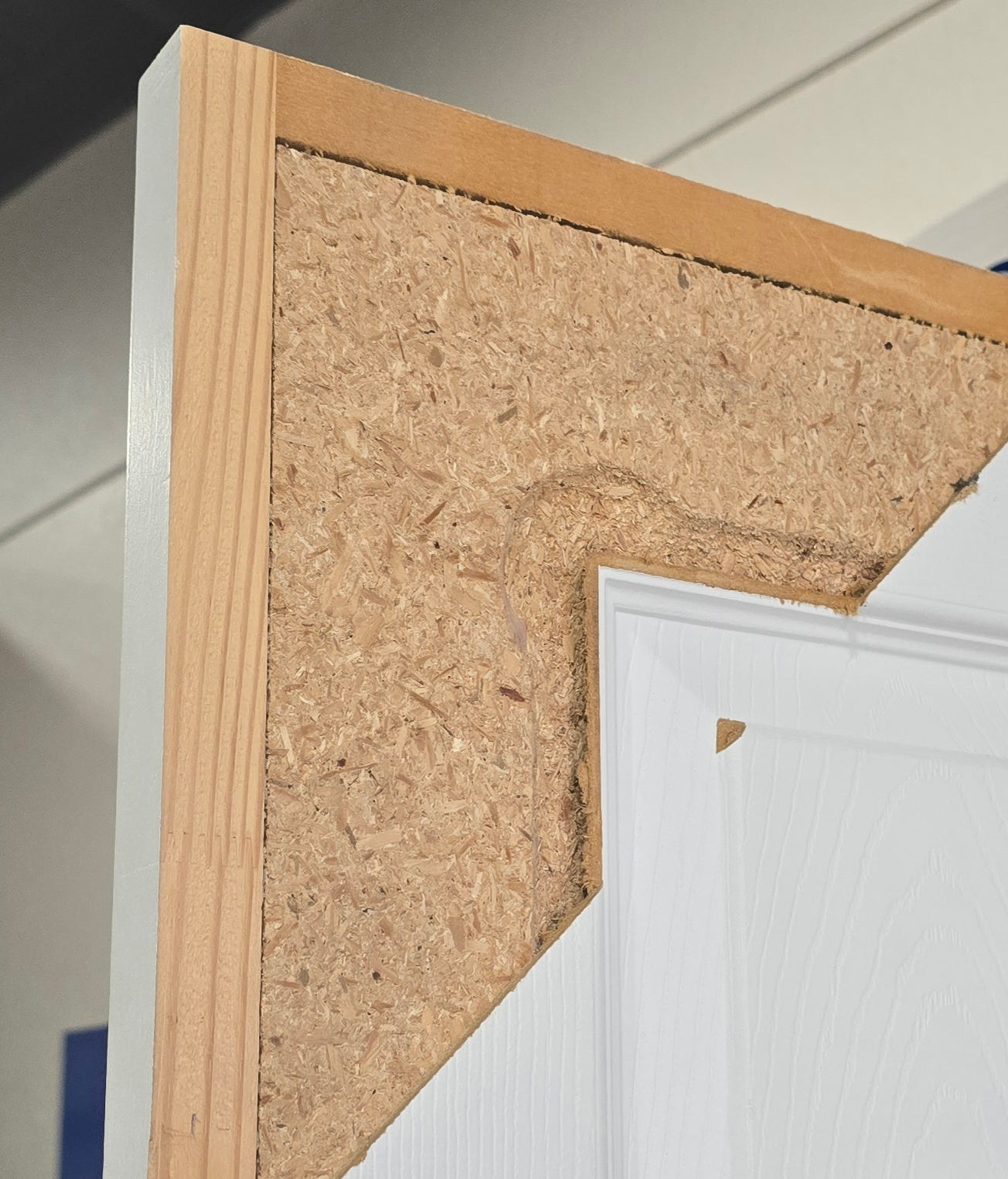Single PreHung: Colonist 6/8(80") Primed Moulded Textured 6-Panel Solid Core Slab 1 3/8"