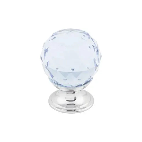 Light Blue Crystal Knob 1-1/2 Inch - Additions Collection