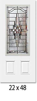 Templar - Decorative Glass Black Patina (Glass Insert Only)