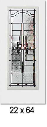 Templar - Decorative Glass Black Patina (Glass Insert Only)