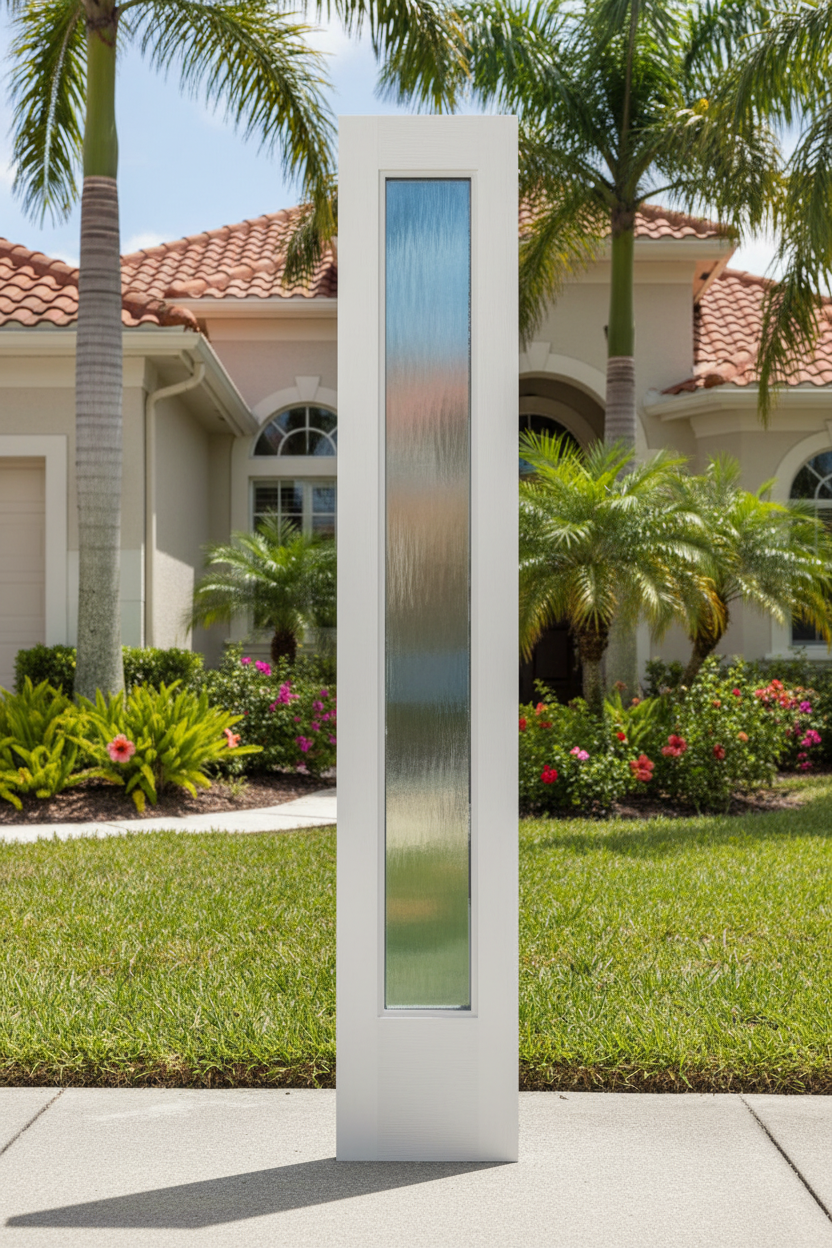 SLAB: Nova-90 Sidelite Fiberglass Smooth 1-lite full-lite direct glazed Chord glass non-Impact (unfinished)