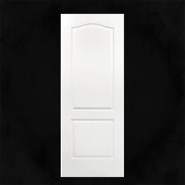 Slab: Classique(SSC) Primed Molded 2-Panel Archtop Textured Solid Core Slab 1-3/8"