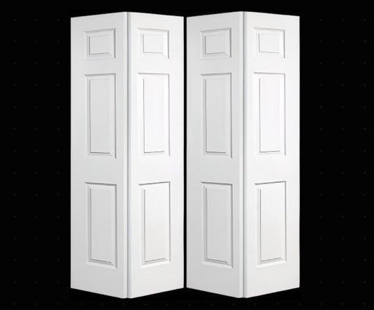 Bifold:Colonist Hollow Core Textured 6-Panel Hollow Core Bifold Door w/Hardware