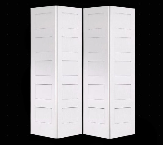 BiFold:Hollow Core Smooth Conmore Bifold Door w/Hardware