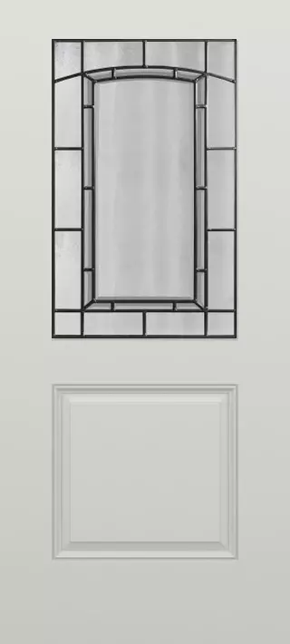 SLAB: Fiberglass Smooth 2-Panel Square top Raised 10-1/4" Bottom Rail ADA DRS22/DRS2280 (unfinished)