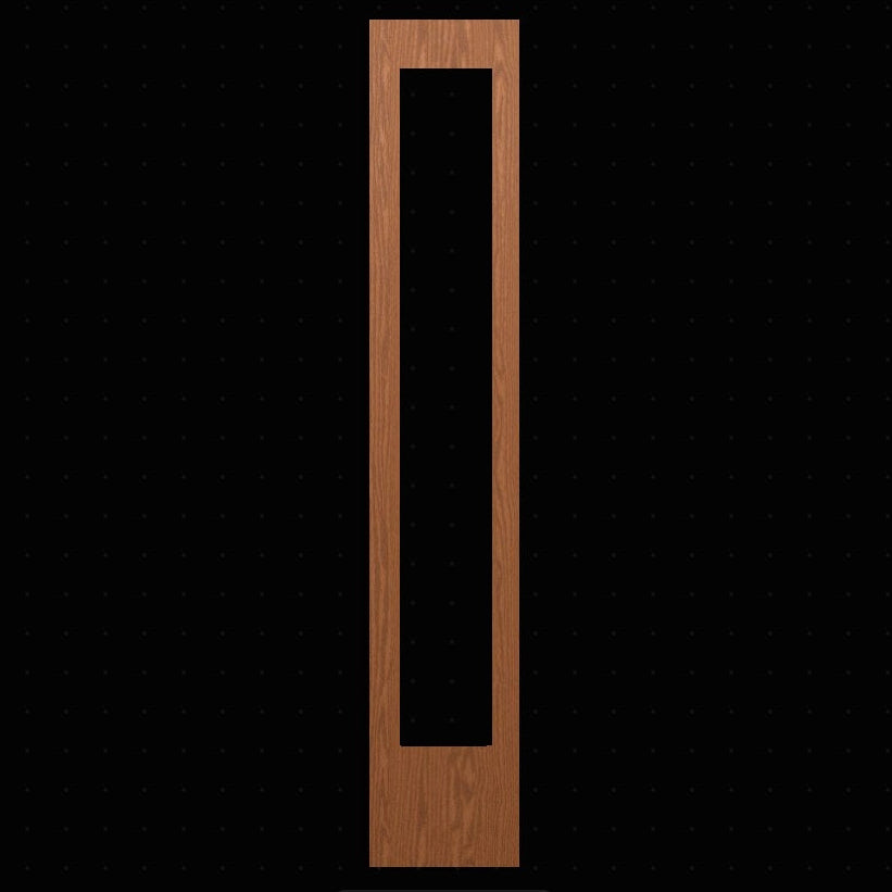 SLAB: Fiberglass Oak WG Texture Flush Sidelite w/cutout 8"x80" SLG00/SLG0080 (unfinished)