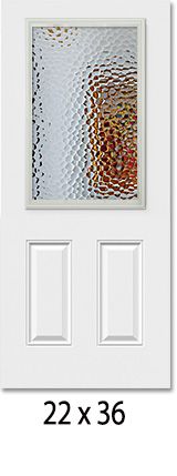 Pre-Hung Fiberglass Smooth w/Oceana Glass Insert 1-3/4" Plastpro FL# 17347