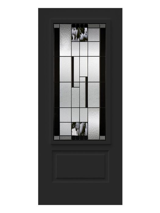 Onyx - Decorative Glass Black Patina Caming (Glass Insert Only)